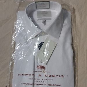 New Hawes and Curtis White dress Shirt Size 16/36 Slim Fit